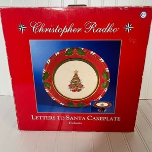Christopher Radko “Letters to Santa” Cakeplate